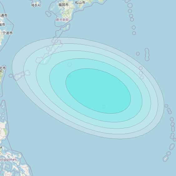 Inmarsat-4F1 at 178&deg; E downlink L-band F1S026 User Spot beam coverage map