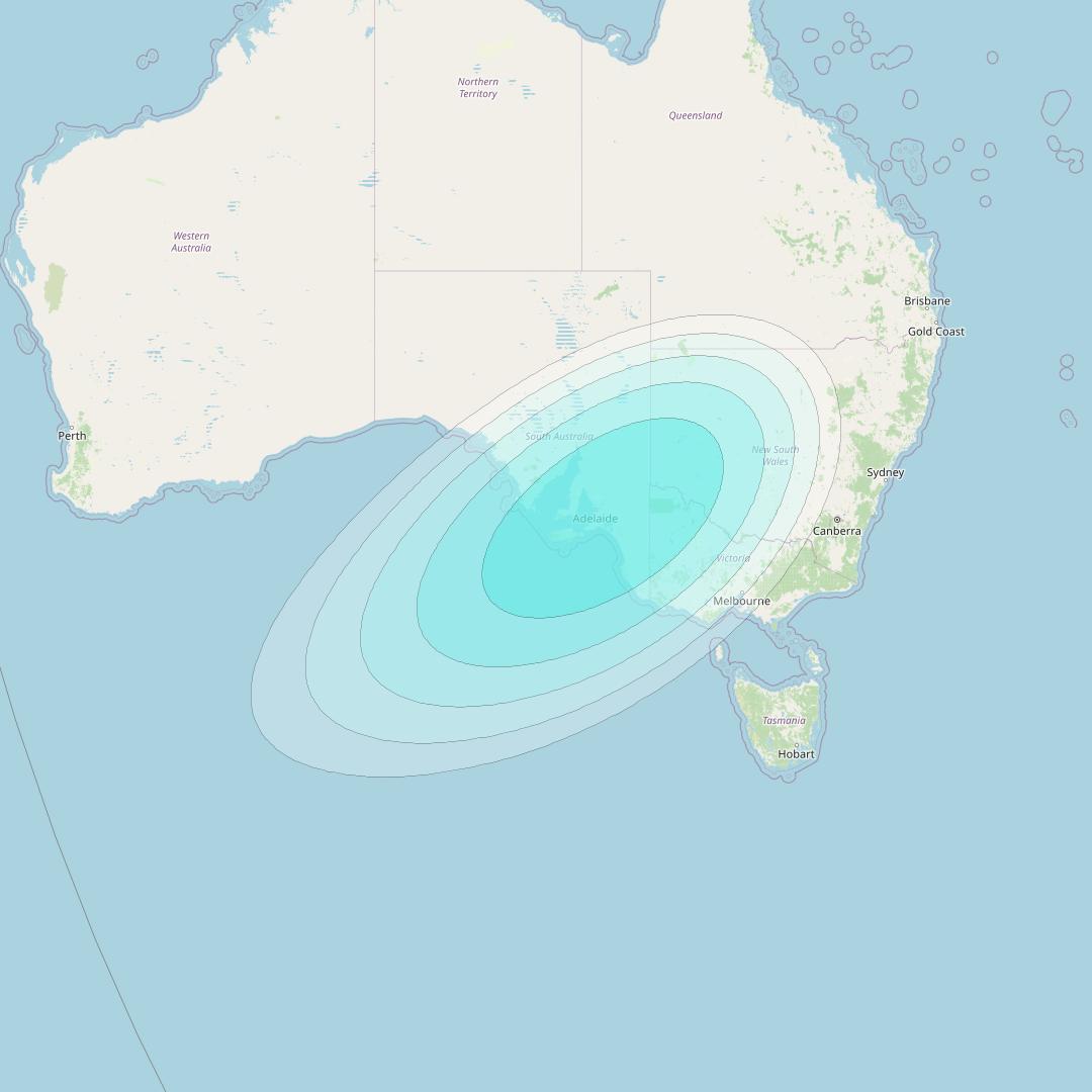 Inmarsat-4F1 at 178&deg; E downlink L-band F1S030 User Spot beam coverage map