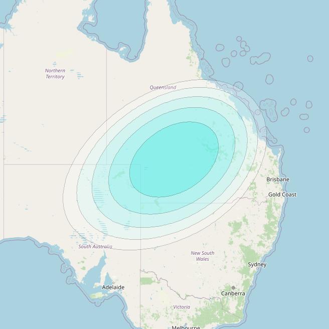 Inmarsat-4F1 at 178&deg; E downlink L-band F1S031 User Spot beam coverage map