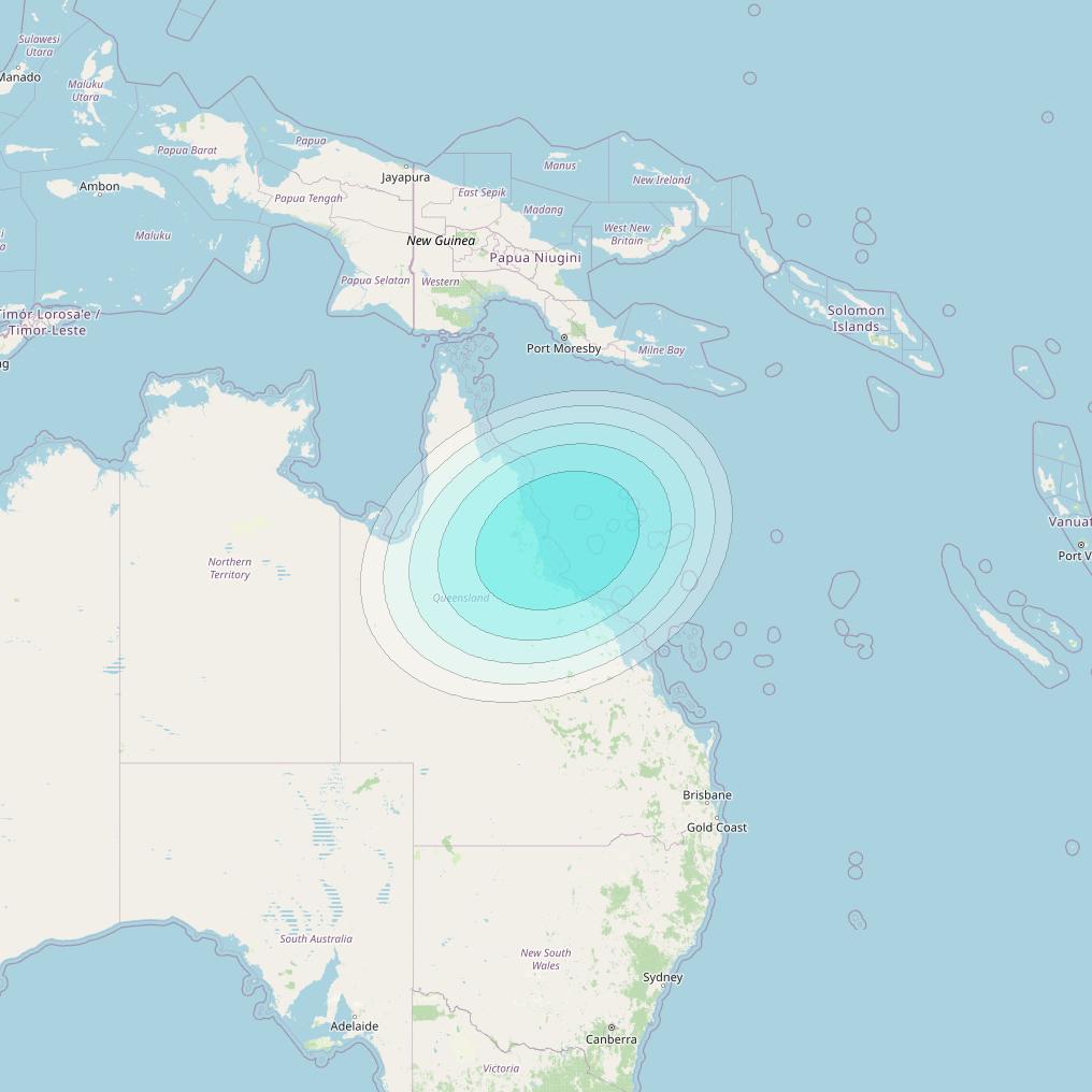 Inmarsat-4F1 at 178&deg; E downlink L-band F1S032 User Spot beam coverage map