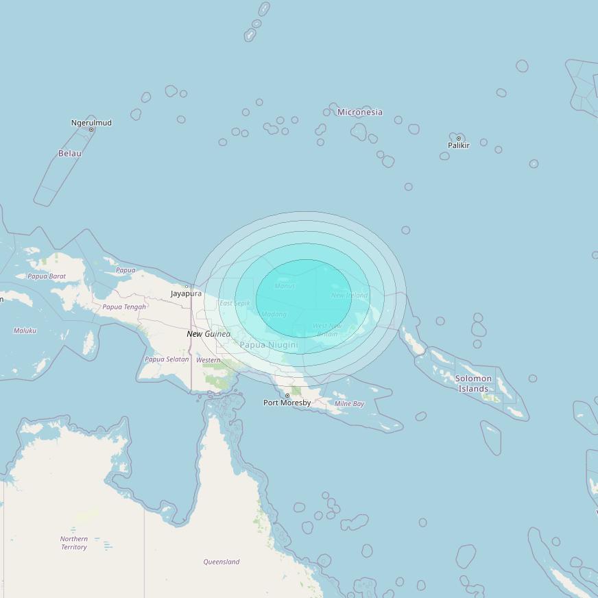 Inmarsat-4F1 at 178&deg; E downlink L-band F1S034 User Spot beam coverage map