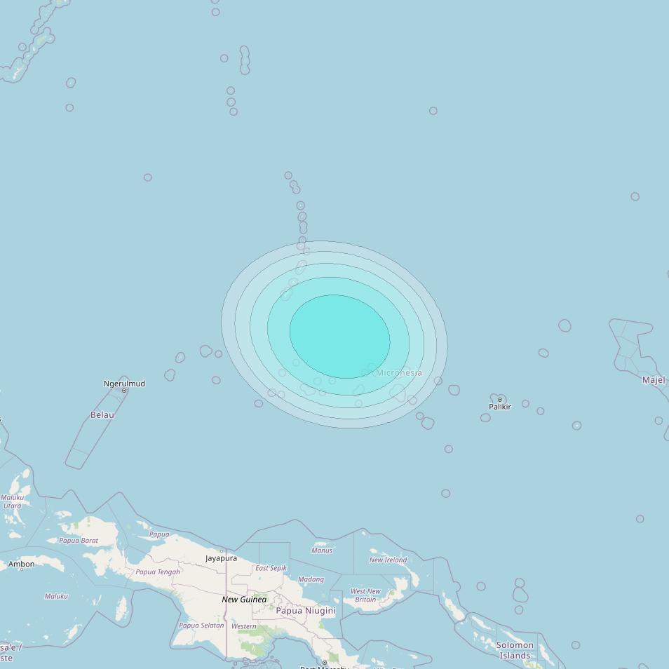 Inmarsat-4F1 at 178&deg; E downlink L-band F1S036 User Spot beam coverage map