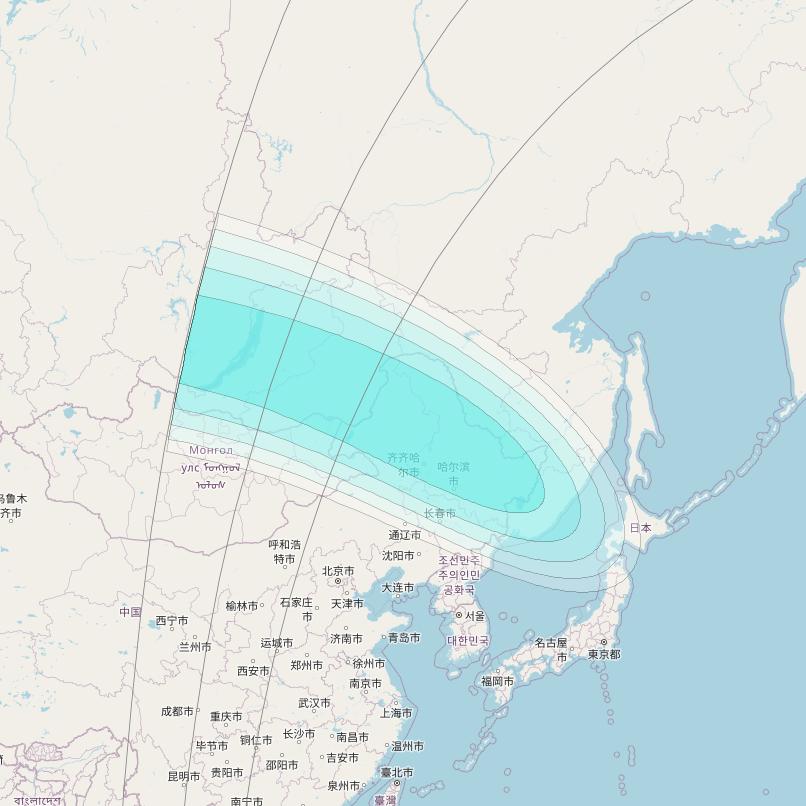 Inmarsat-4F1 at 178&deg; E downlink L-band F1S040 User Spot beam coverage map