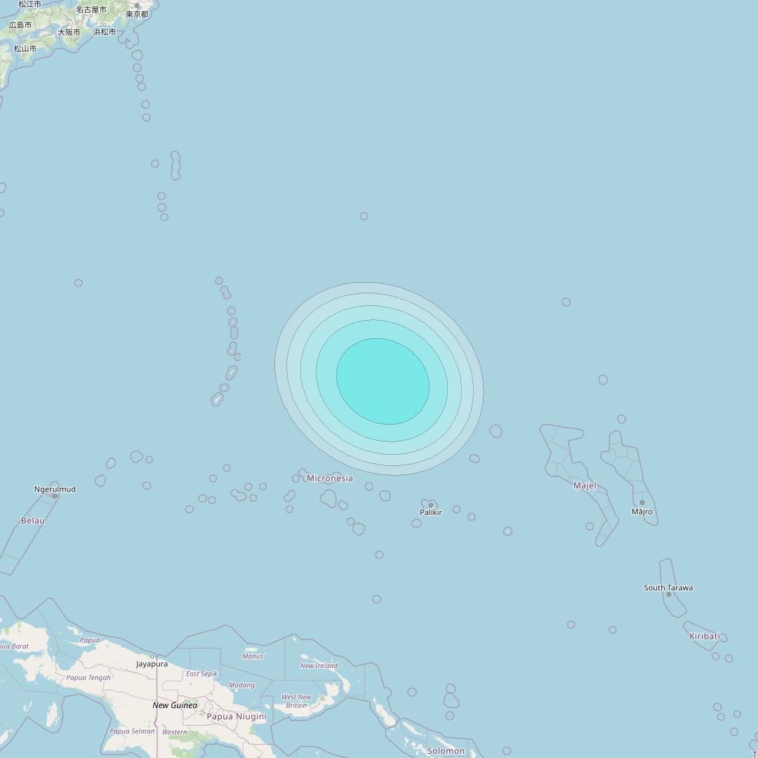Inmarsat-4F1 at 178&deg; E downlink L-band F1S049 User Spot beam coverage map