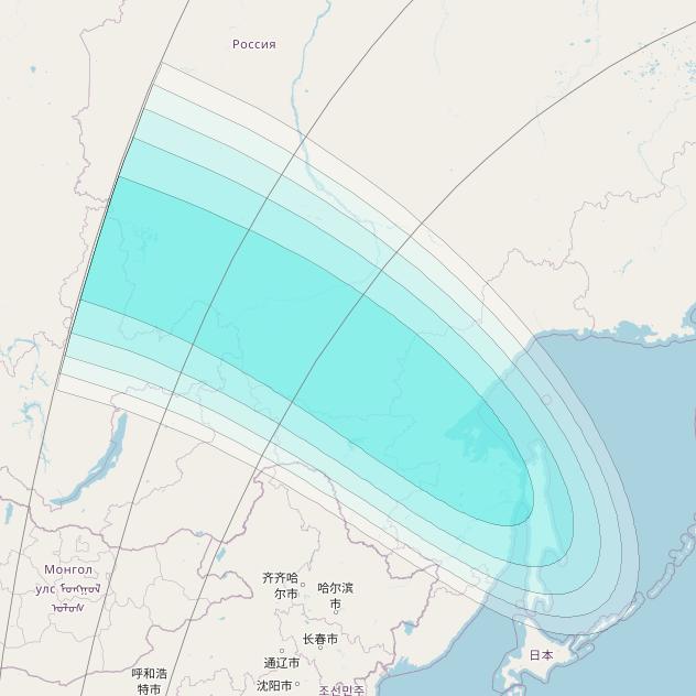 Inmarsat-4F1 at 178&deg; E downlink L-band F1S053 User Spot beam coverage map