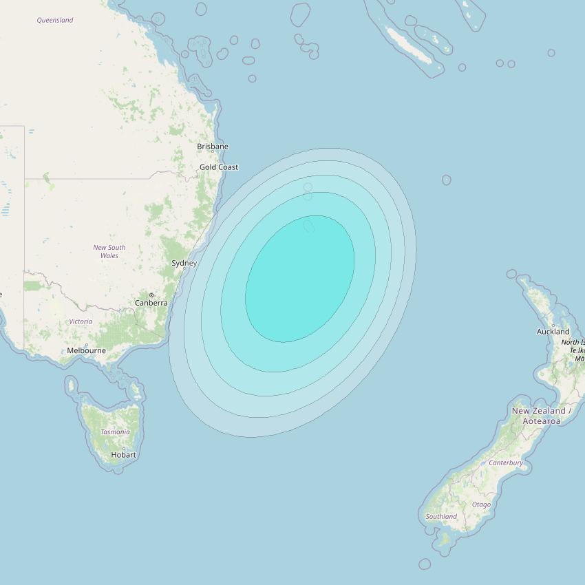 Inmarsat-4F1 at 178&deg; E downlink L-band F1S056 User Spot beam coverage map