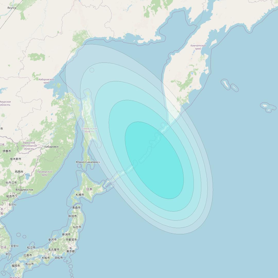 Inmarsat-4F1 at 178&deg; E downlink L-band F1S066 User Spot beam coverage map