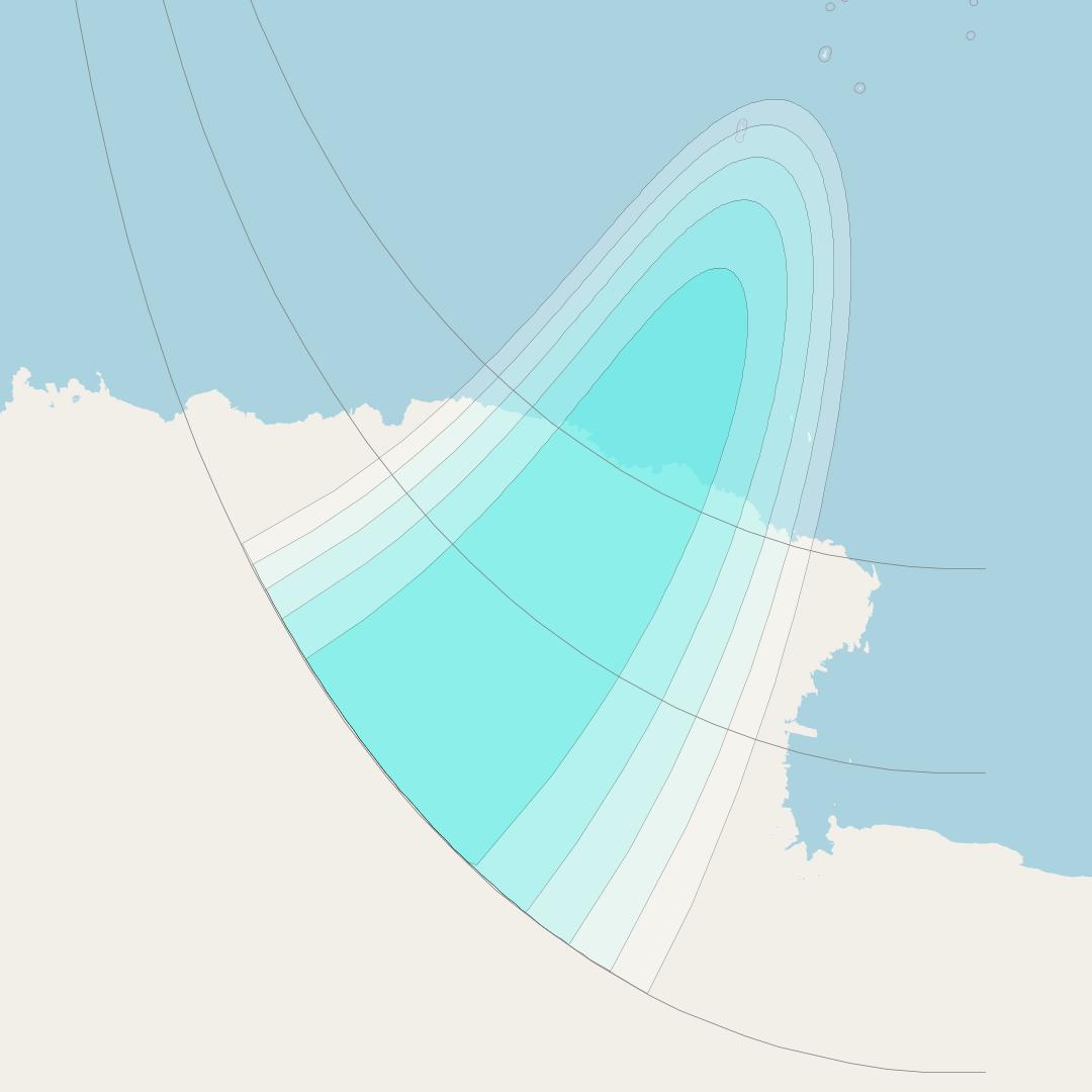 Inmarsat-4F1 at 178&deg; E downlink L-band F1S068 User Spot beam coverage map