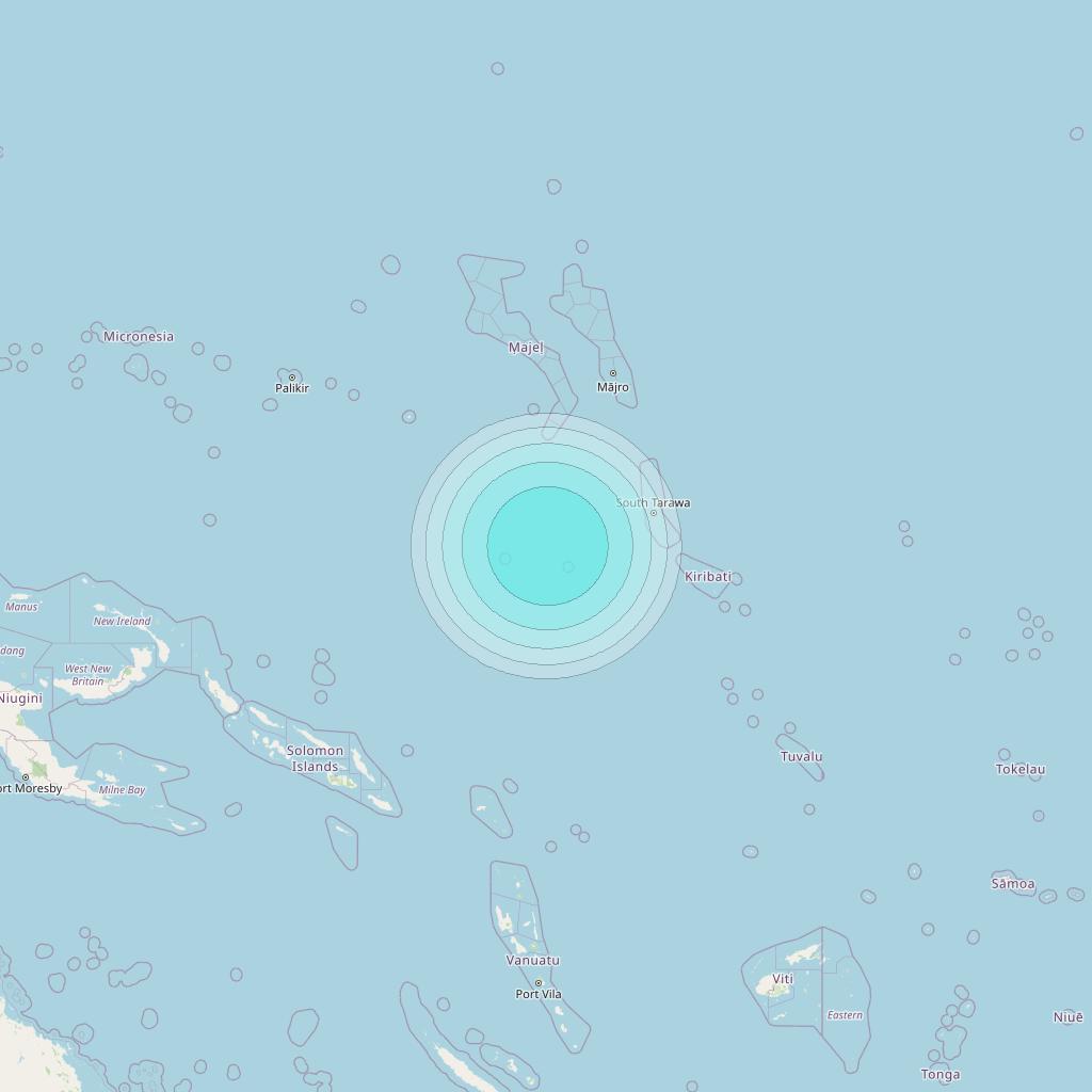 Inmarsat-4F1 at 178&deg; E downlink L-band F1S075 User Spot beam coverage map