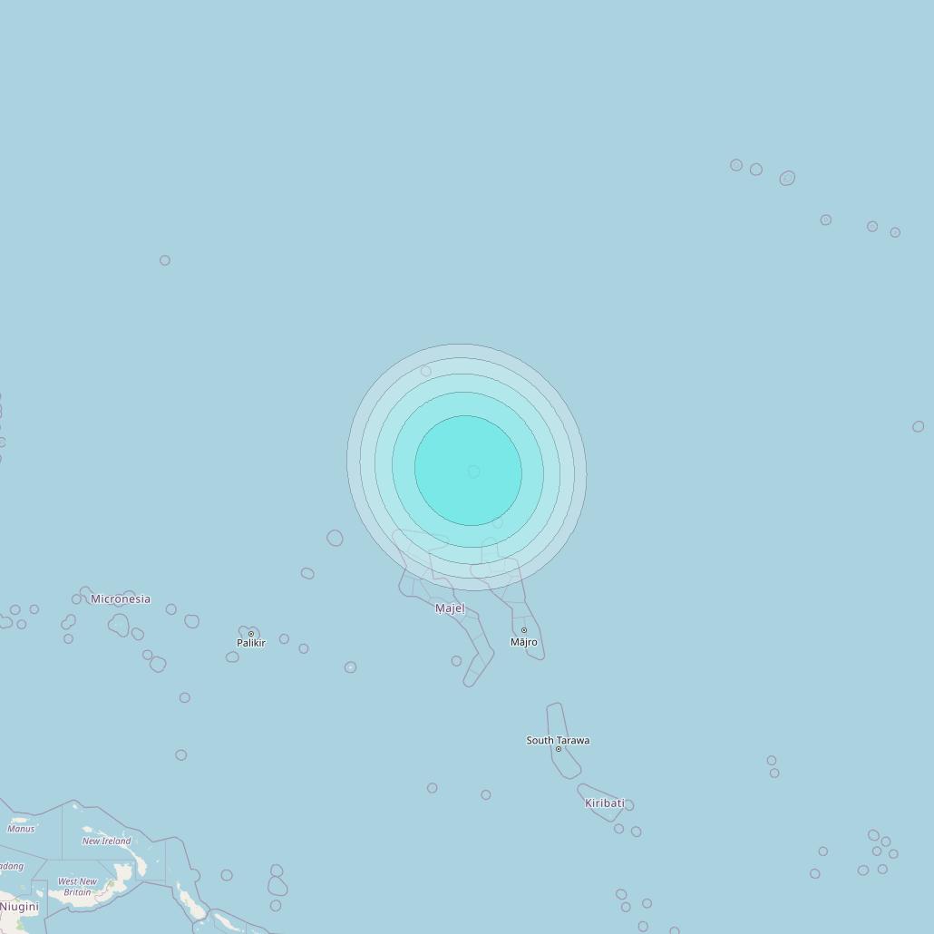Inmarsat-4F1 at 178&deg; E downlink L-band F1S077 User Spot beam coverage map