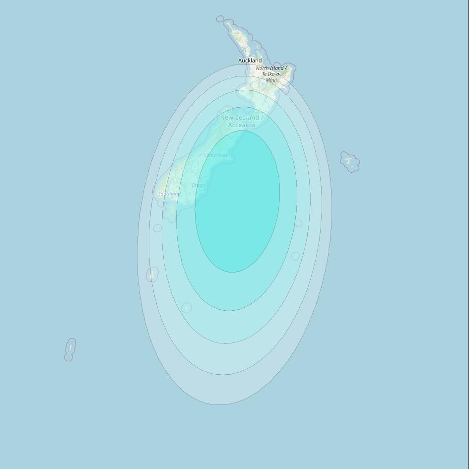 Inmarsat-4F1 at 178&deg; E downlink L-band F1S084 User Spot beam coverage map