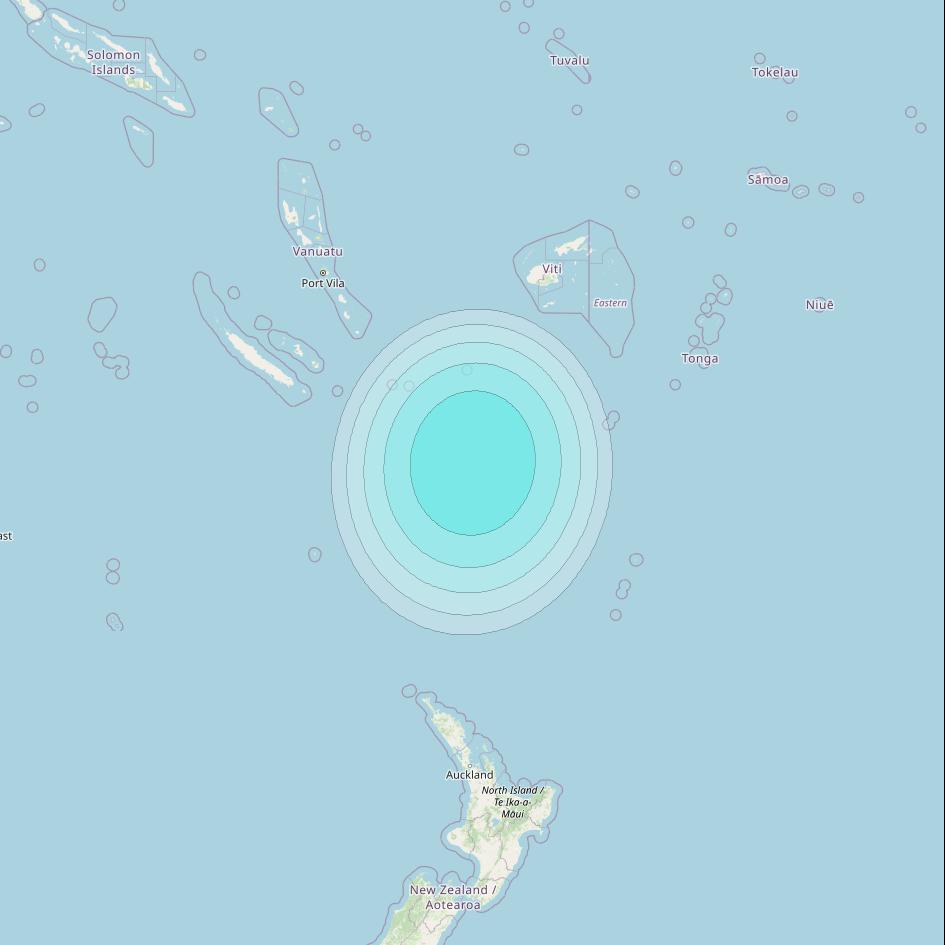 Inmarsat-4F1 at 178&deg; E downlink L-band F1S086 User Spot beam coverage map