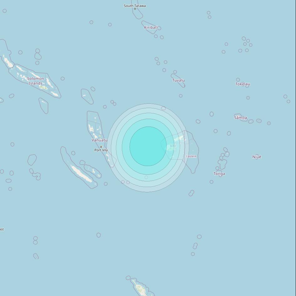 Inmarsat-4F1 at 178&deg; E downlink L-band F1S087 User Spot beam coverage map