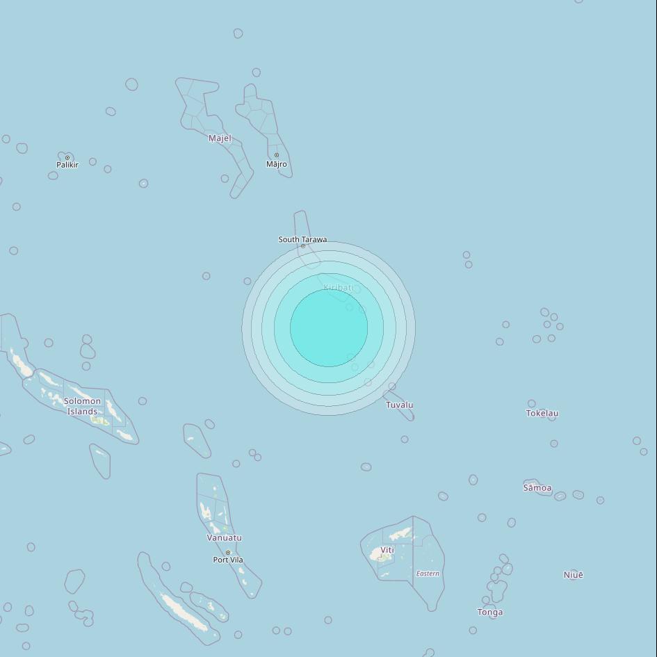 Inmarsat-4F1 at 178&deg; E downlink L-band F1S089 User Spot beam coverage map