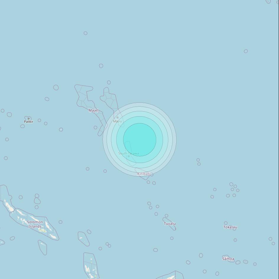 Inmarsat-4F1 at 178&deg; E downlink L-band F1S090 User Spot beam coverage map