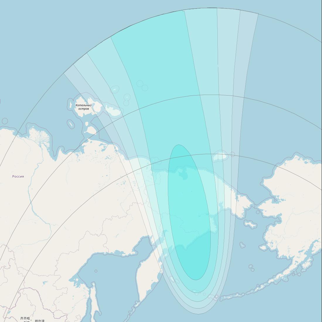 Inmarsat-4F1 at 178&deg; E downlink L-band F1S096 User Spot beam coverage map