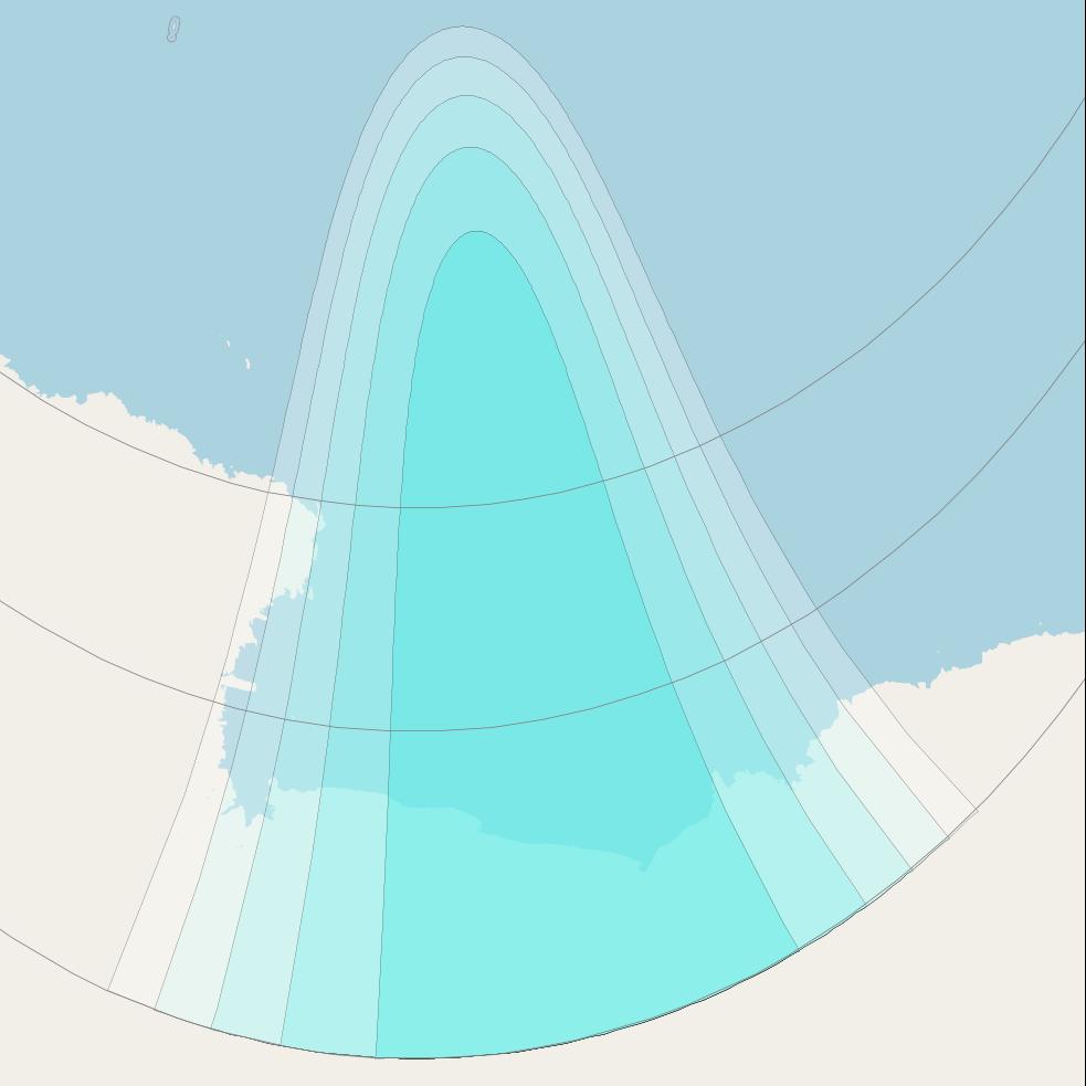 Inmarsat-4F1 at 178&deg; E downlink L-band F1S097 User Spot beam coverage map
