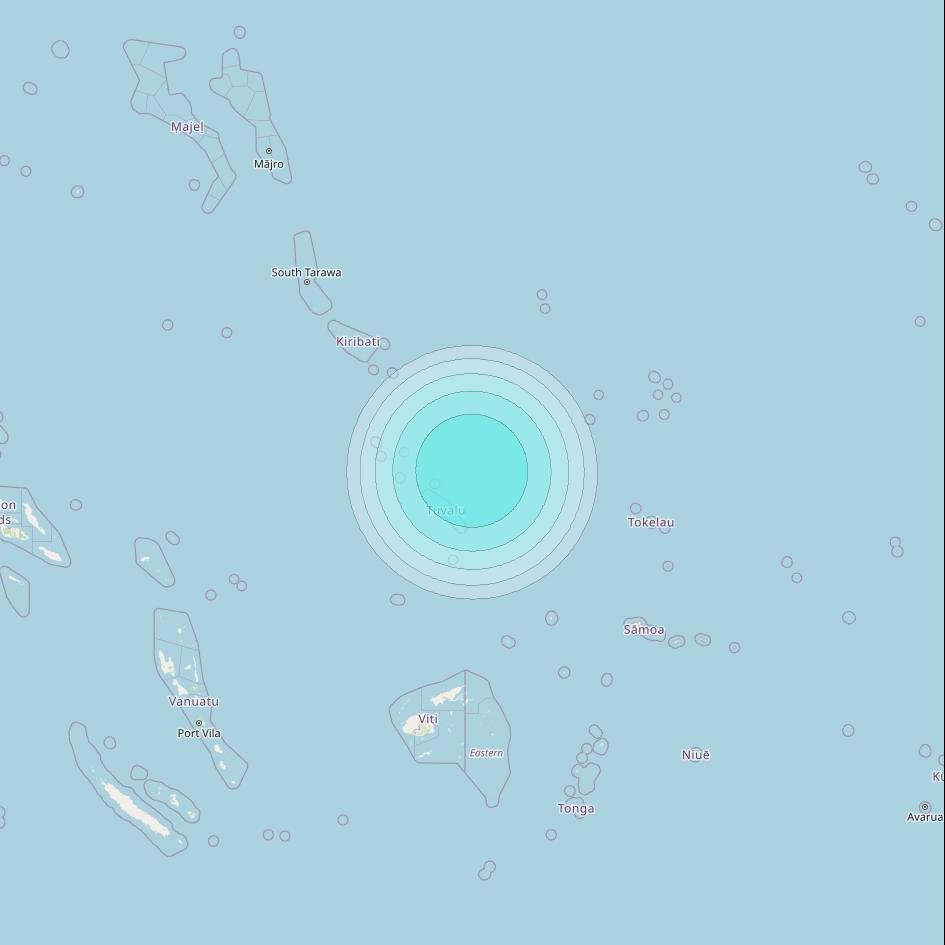 Inmarsat-4F1 at 178&deg; E downlink L-band F1S103 User Spot beam coverage map