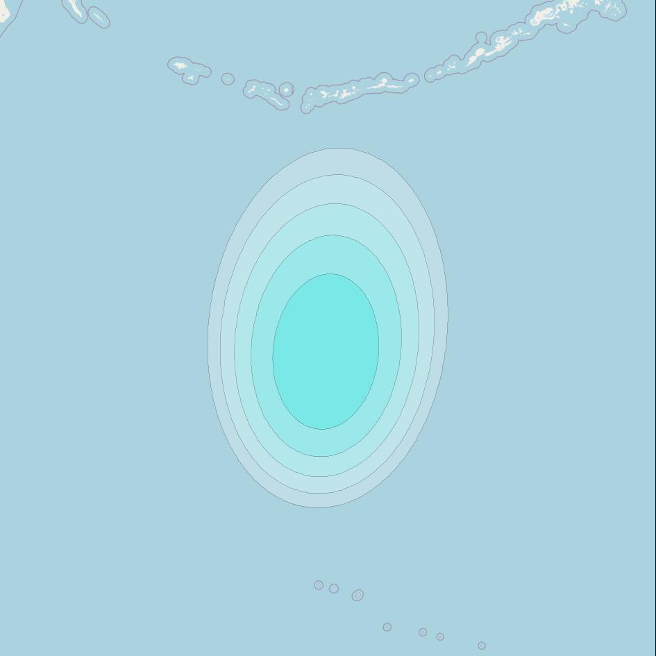 Inmarsat-4F1 at 178&deg; E downlink L-band F1S109 User Spot beam coverage map