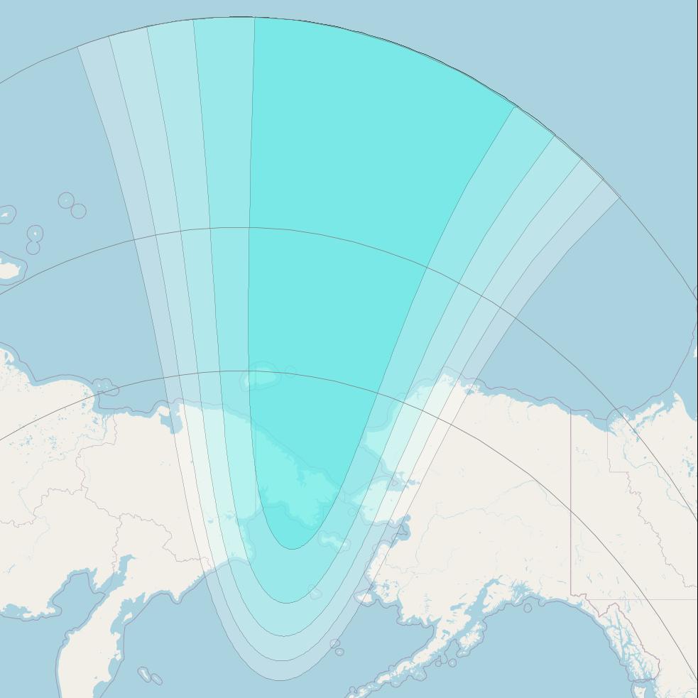 Inmarsat-4F1 at 178&deg; E downlink L-band F1S111 User Spot beam coverage map