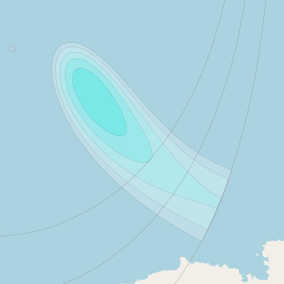 Inmarsat-4F1 at 178&deg; E downlink L-band F1S126 User Spot beam coverage map