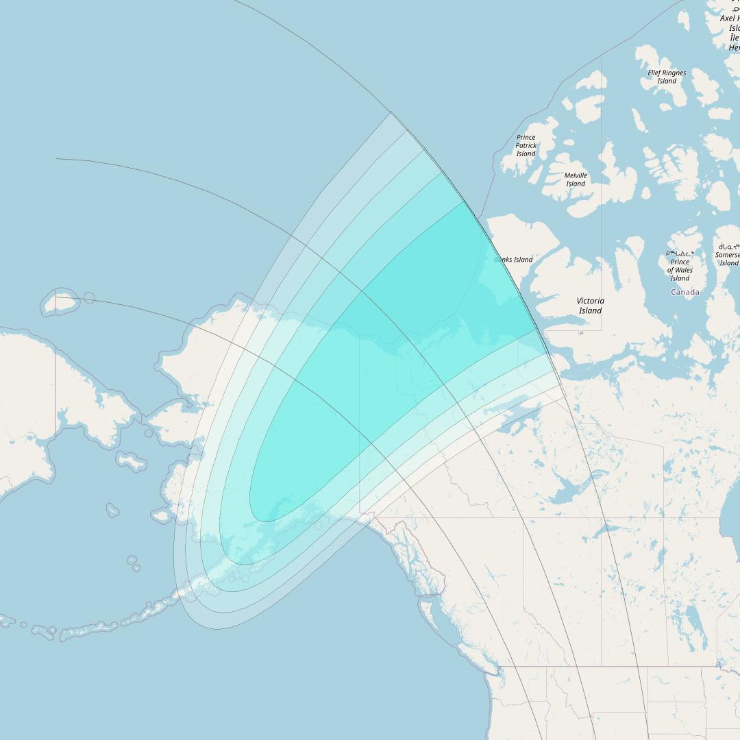 Inmarsat-4F1 at 178&deg; E downlink L-band F1S139 User Spot beam coverage map