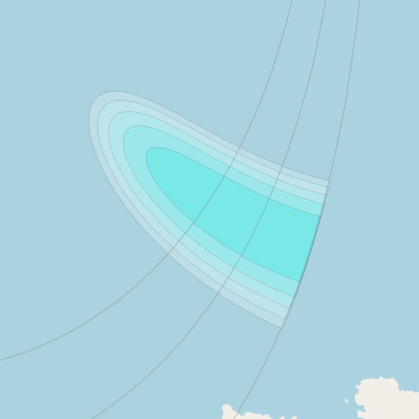 Inmarsat-4F1 at 178&deg; E downlink L-band F1S140 User Spot beam coverage map