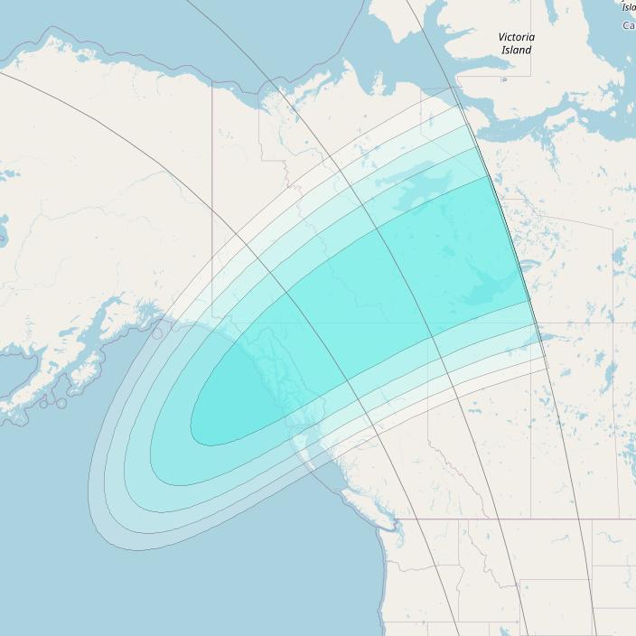 Inmarsat-4F1 at 178&deg; E downlink L-band F1S153 User Spot beam coverage map
