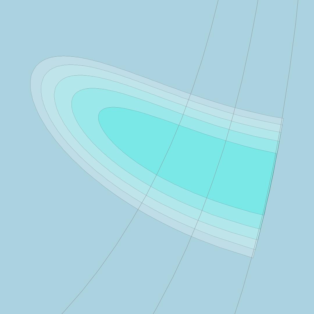 Inmarsat-4F1 at 178&deg; E downlink L-band F1S154 User Spot beam coverage map