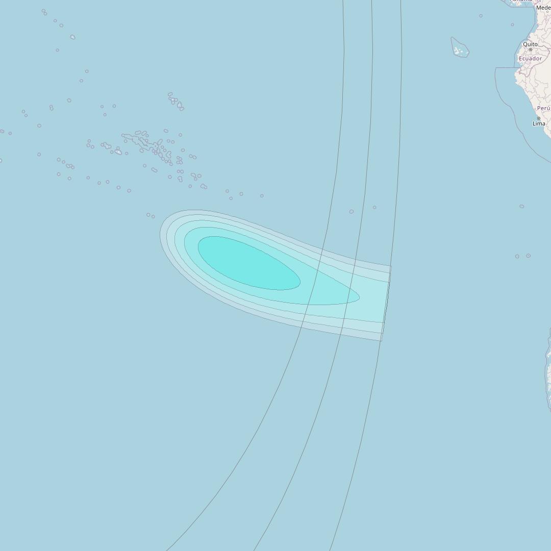 Inmarsat-4F1 at 178&deg; E downlink L-band F1S168 User Spot beam coverage map