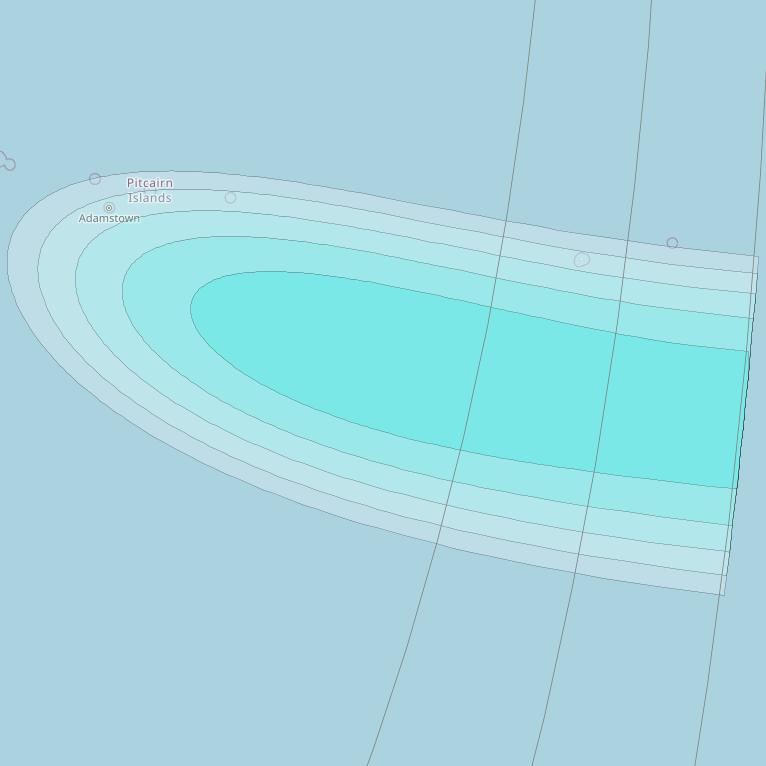 Inmarsat-4F1 at 178&deg; E downlink L-band F1S179 User Spot beam coverage map