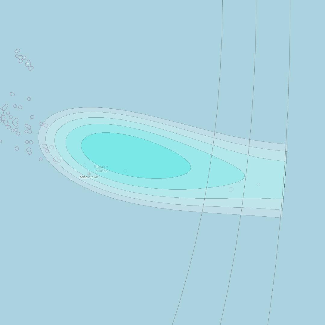 Inmarsat-4F1 at 178&deg; E downlink L-band F1S180 User Spot beam coverage map
