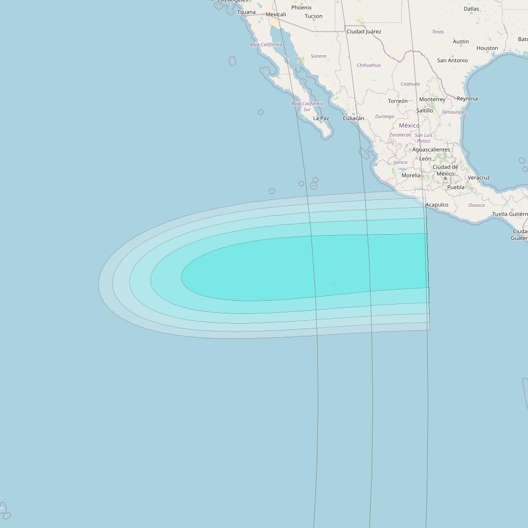 Inmarsat-4F1 at 178&deg; E downlink L-band F1S192 User Spot beam coverage map