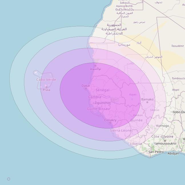 Amos 17 at 17° E downlink C-band S01 User beam coverage map