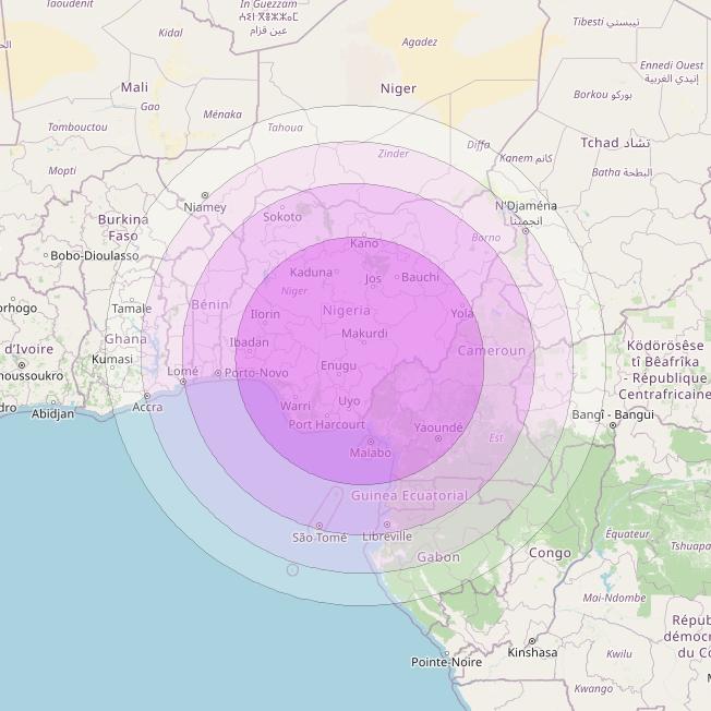 Amos 17 at 17° E downlink C-band S03 User beam coverage map