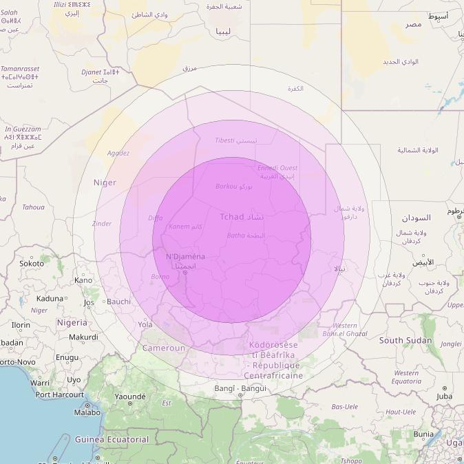 Amos 17 at 17° E downlink C-band S04 User beam coverage map