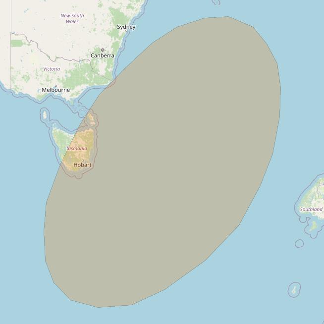 Inmarsat GX3 at 180° E downlink Ka-band S20DL Spot beam coverage map