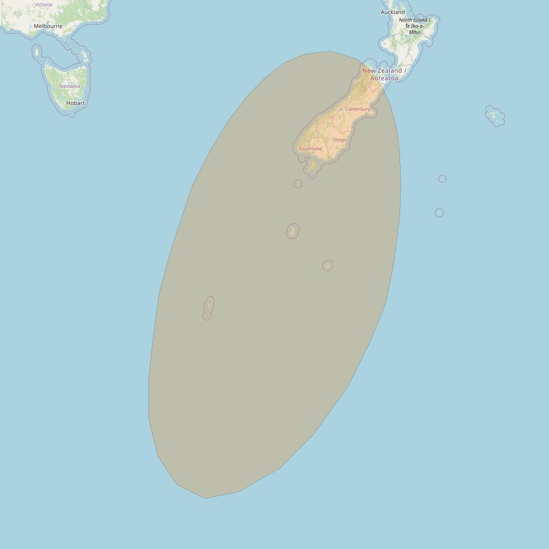 Inmarsat GX3 at 180° E downlink Ka-band S29DL Spot beam coverage map