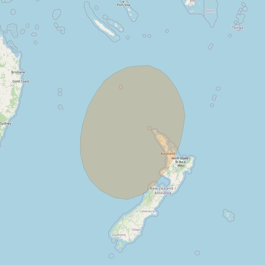 Inmarsat GX3 at 180° E downlink Ka-band S30DL Spot beam coverage map