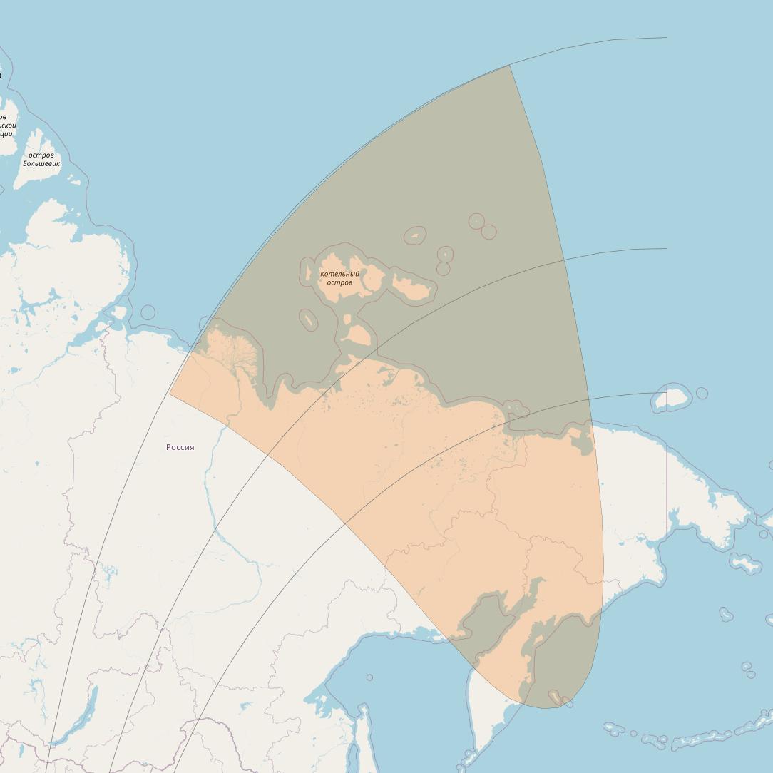 Inmarsat GX3 at 180° E downlink Ka-band S38DL Spot beam coverage map