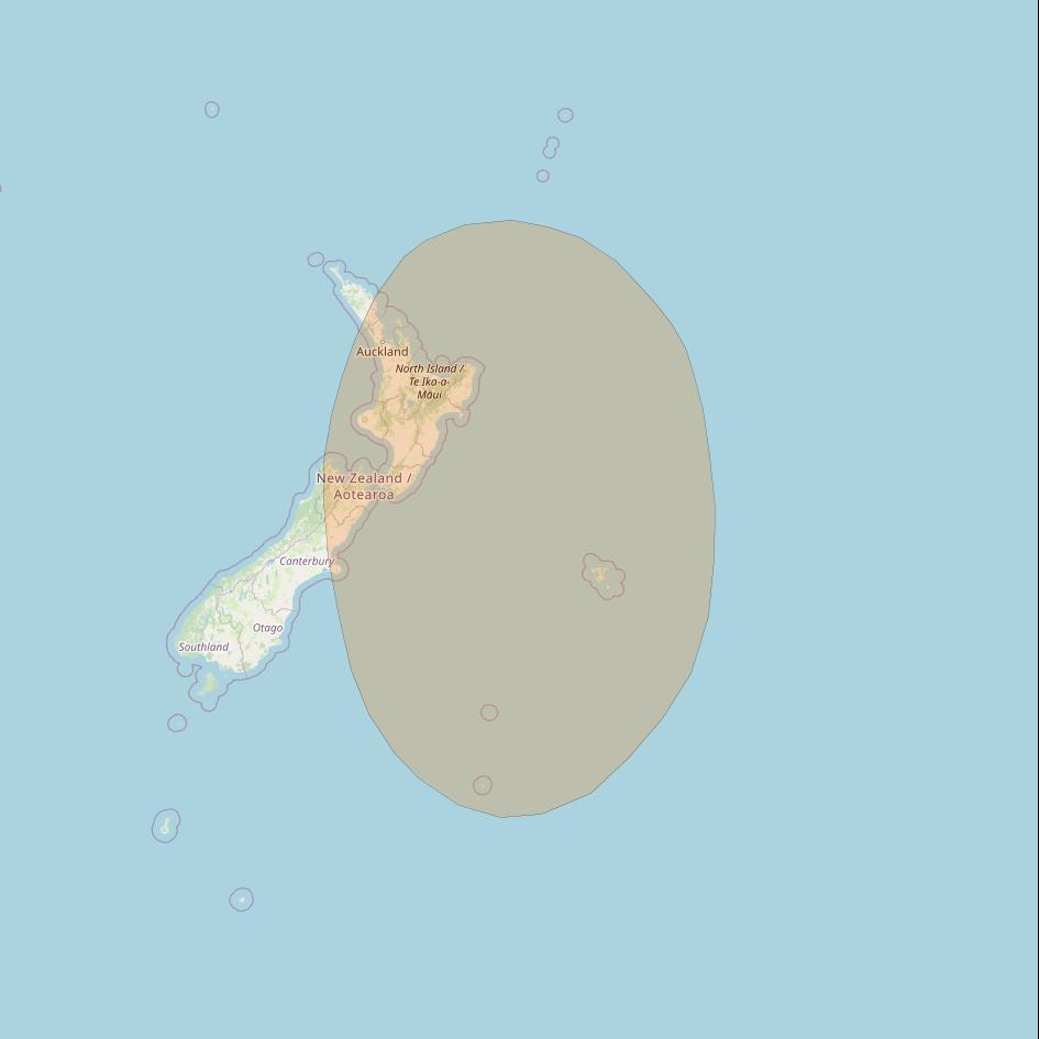 Inmarsat GX3 at 180° E downlink Ka-band S40DL Spot beam coverage map