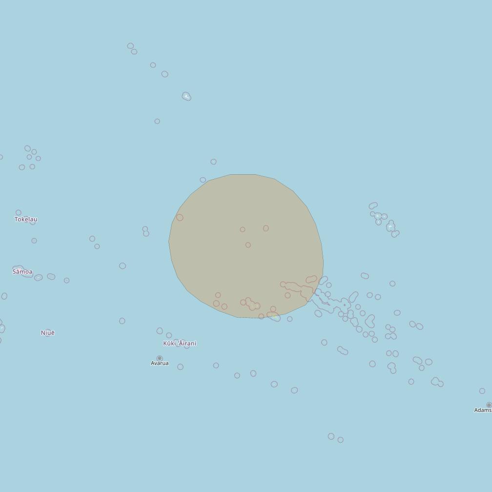 Inmarsat GX3 at 180° E downlink Ka-band S70DL Spot beam coverage map