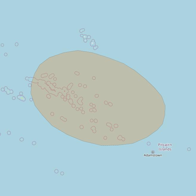 Inmarsat GX3 at 180° E downlink Ka-band S77DL Spot beam coverage map