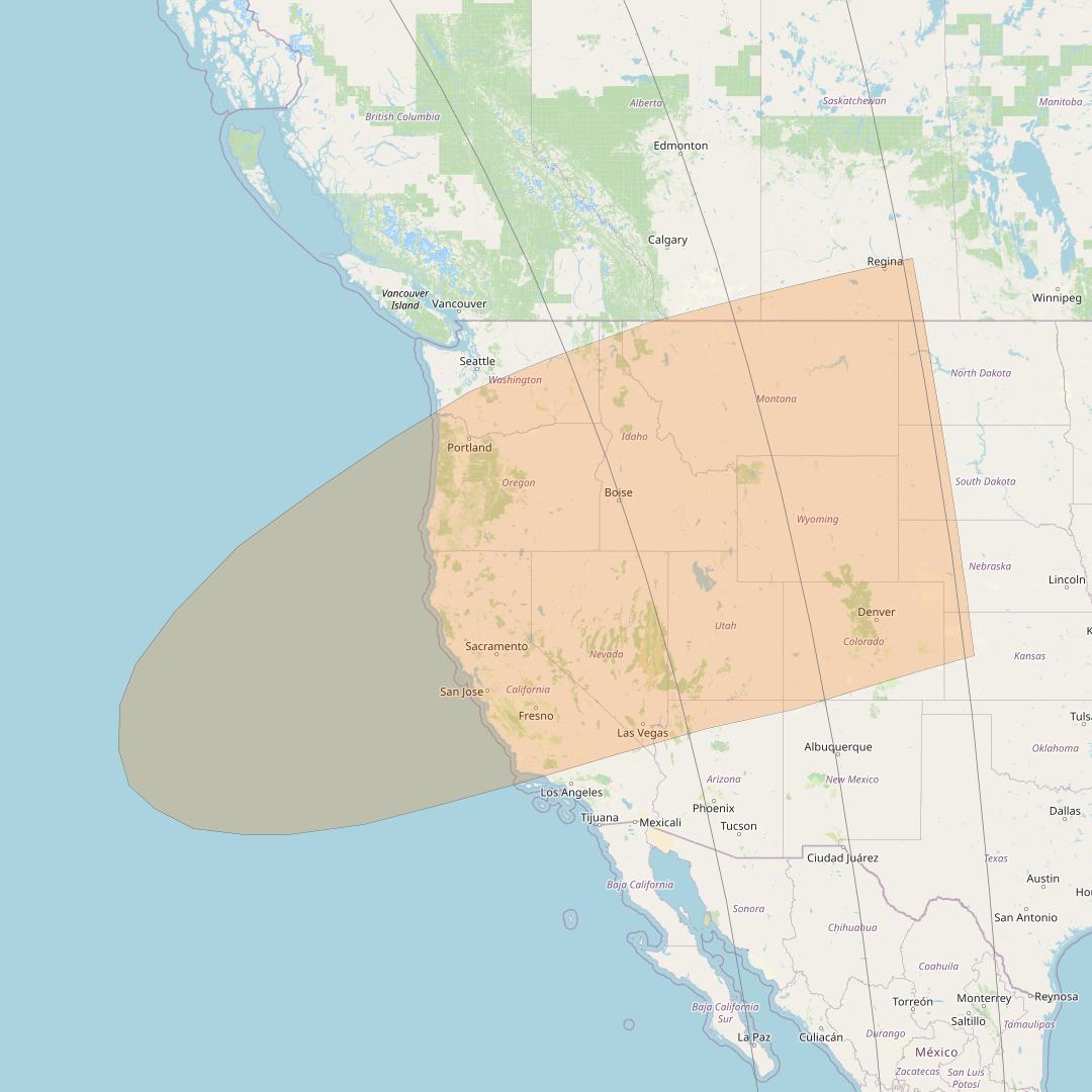 Inmarsat GX3 at 180° E downlink Ka-band S82DL Spot beam coverage map