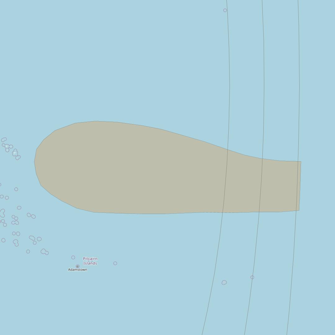 Inmarsat GX3 at 180° E downlink Ka-band S84DL Spot beam coverage map