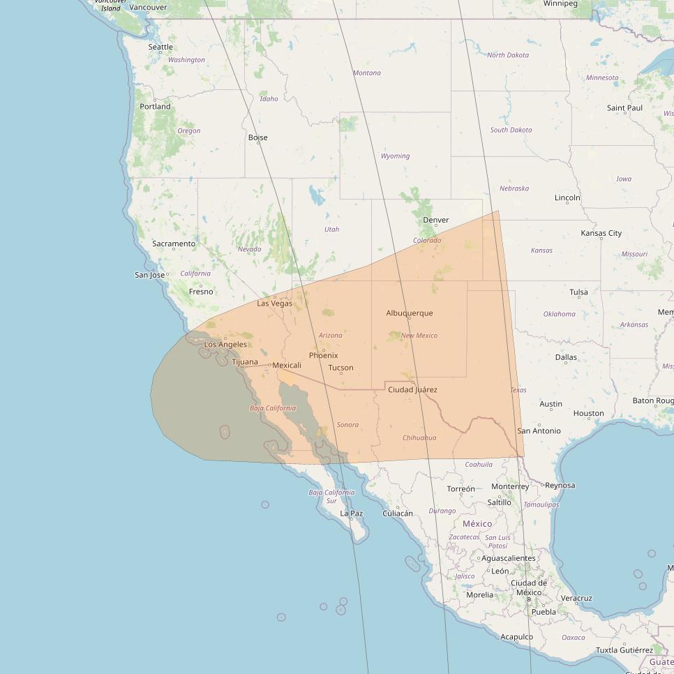 Inmarsat GX3 at 180° E downlink Ka-band S88DL Spot beam coverage map