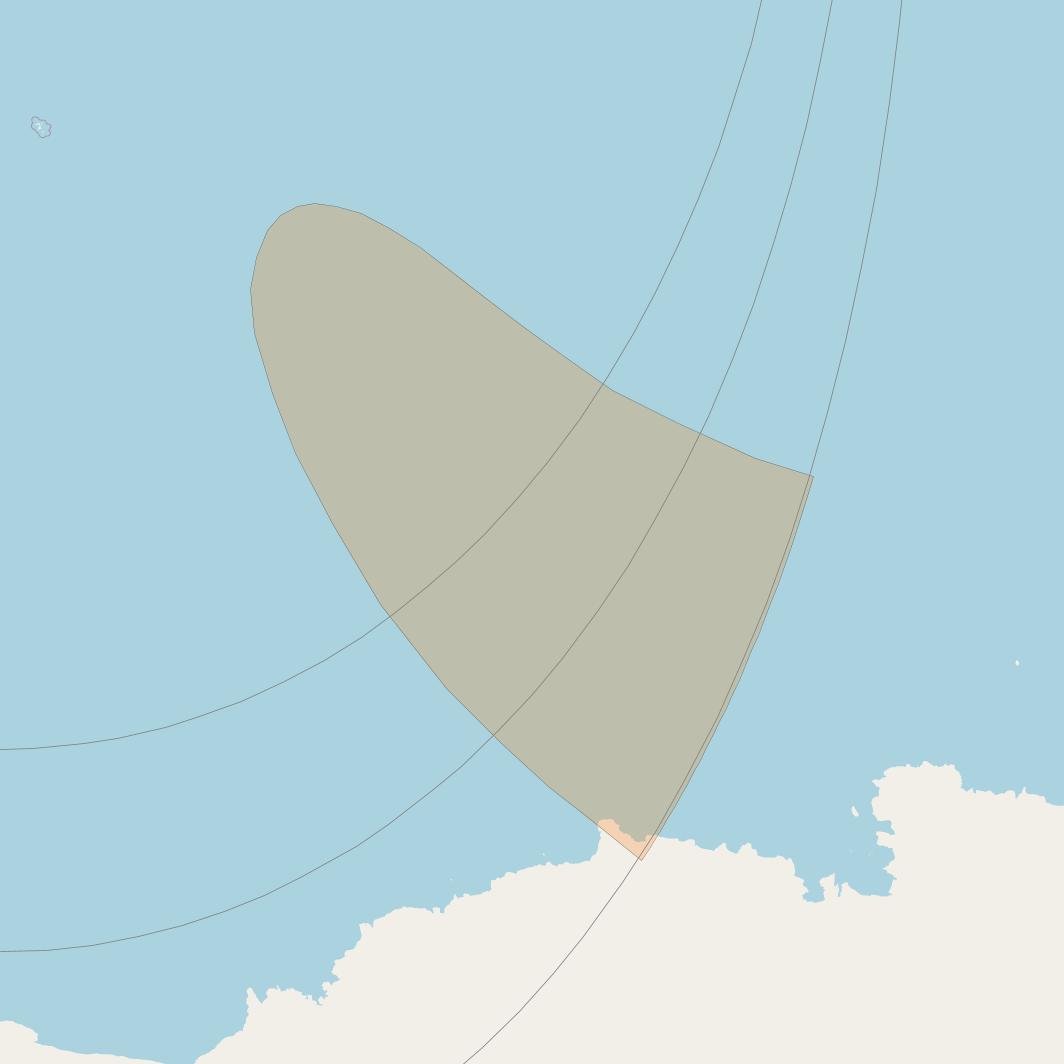 Inmarsat GX3 at 180° E downlink Ka-band S89DL Spot beam coverage map