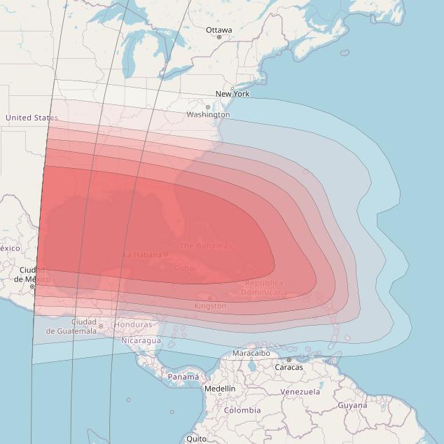 Intelsat 37e at 18° W downlink Ku-band Spot37 User beam coverage map