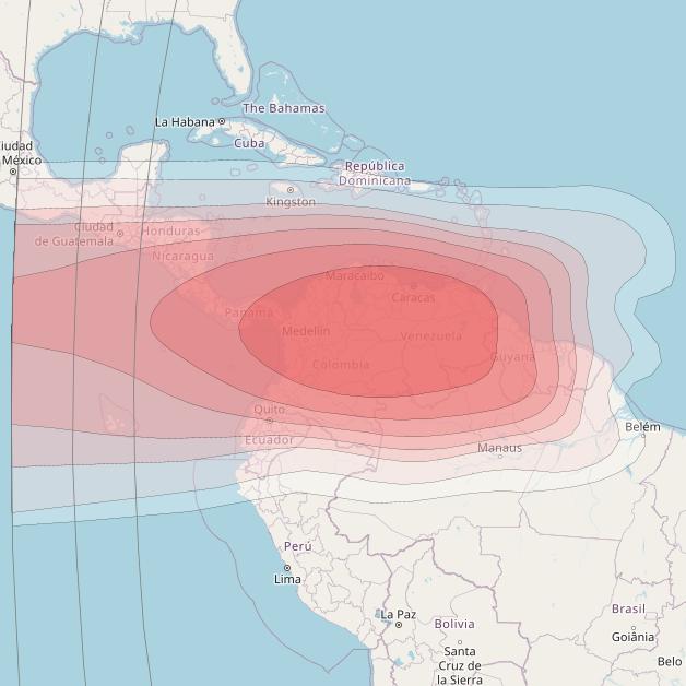 Intelsat 37e at 18° W downlink Ku-band Spot40 User beam coverage map