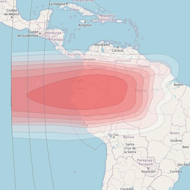 Intelsat 37e at 18° W downlink Ku-band Spot42 User beam coverage map